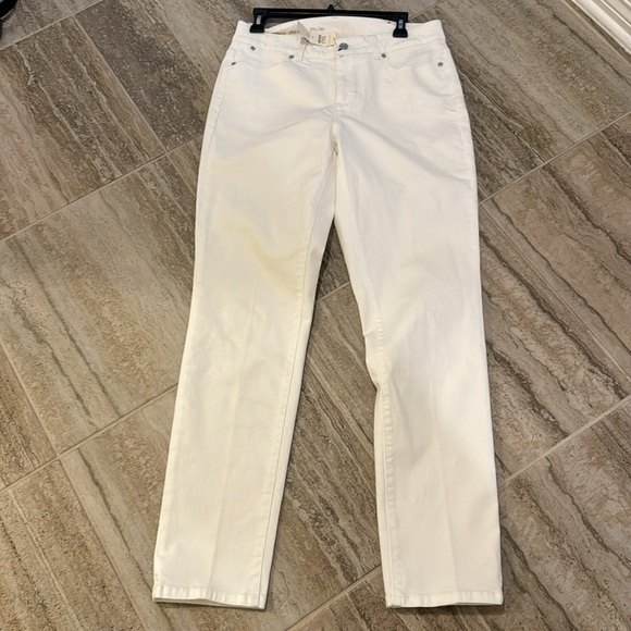 NWT Talbots Curvy Fit Slim Ankle Jean White Size 10L - Picture 4 of 11